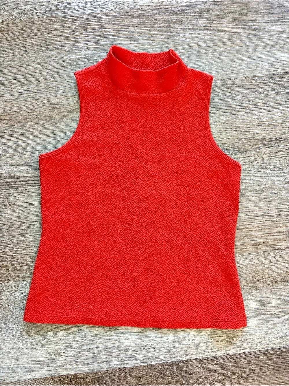 Maeve by Anthropologie Maeve Mock Neck Sleeveless Top Red Small